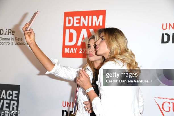 Models attend the Guess Foundation Denim Day 2017 at Palazzo Barberini on May 4, 2017 in Rome, Italy.