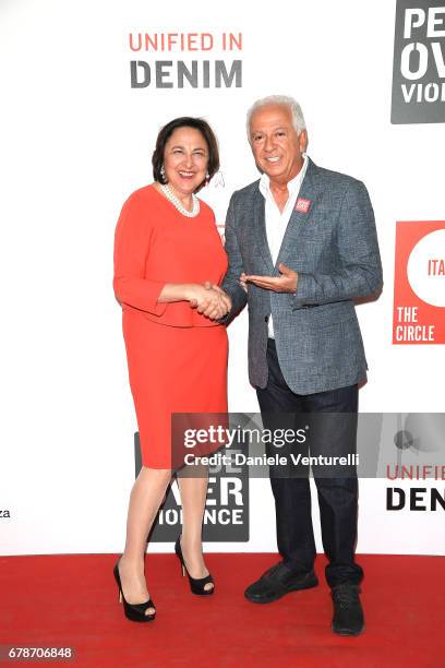 Doris Lo Moro and Paul Marciano attend the Guess Foundation Denim Day 2017 at Palazzo Barberini on May 4, 2017 in Rome, Italy.