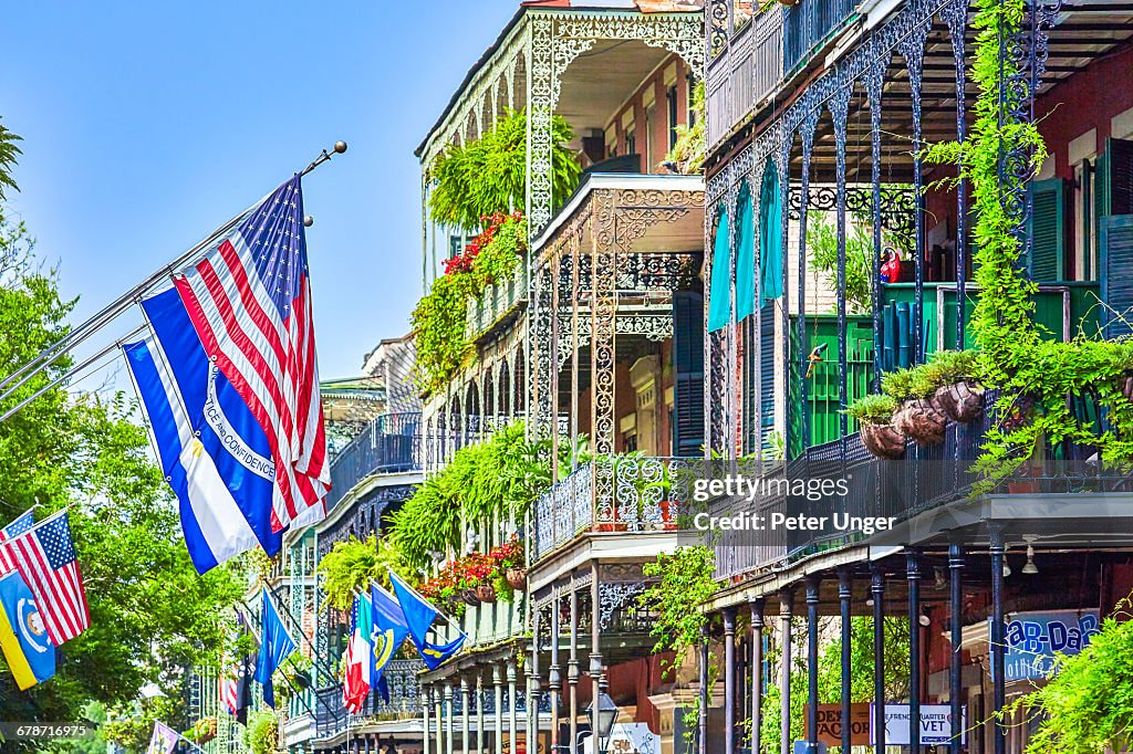 The wrought iron lace of a french Quarter Balcony