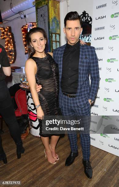 Lindsey Kane and Russell Kane attend Lash Unlimited's 1st birthday party at Lights Of Soho on May 4, 2017 in London, England.