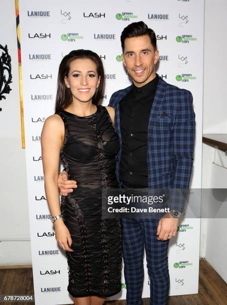 Lindsey Kane and Russell Kane attend Lash Unlimited's 1st birthday party at Lights Of Soho on May 4, 2017 in London, England.