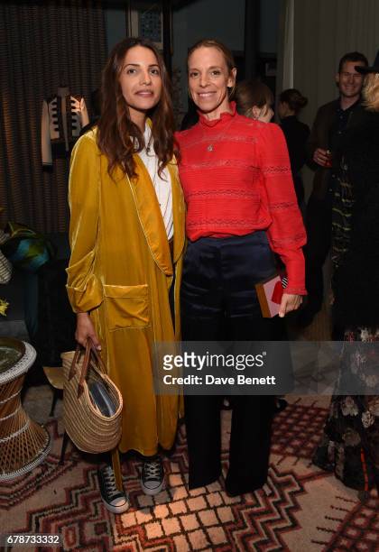 Racil Chalhoub and Tiphaine de Lussy attend an intimate cocktail party hosted by Talitha's Kim Hersov and Shon Randhawa to celebrate the launch of...