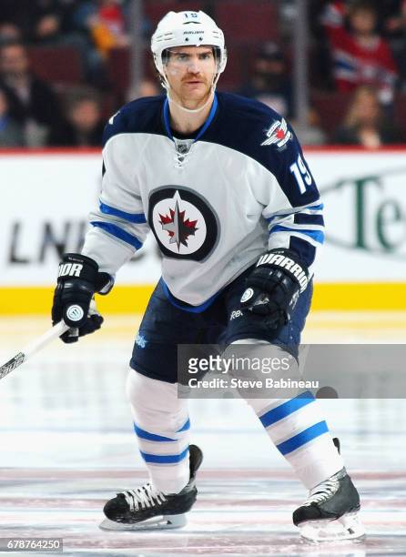 Jim Slater of the Winnipeg Jets plays in the game against the Montreal Canadiens at Bell Centre on November 11, 2014 in Montreal, Quebec, Canada.