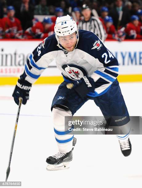 Grant Clitsome of the Winnipeg Jets plays in the game against the Montreal Canadiens at Bell Centre on November 11, 2014 in Montreal, Quebec, Canada.