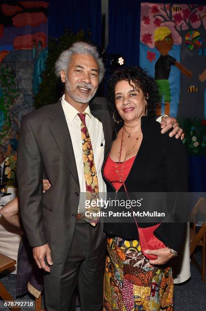 Noel Copeland and Diahnne Abbott Copeland attend the Studio in a School 40th Anniversary Gala at Seagram Building Plaza on May 3, 2017 in New York...