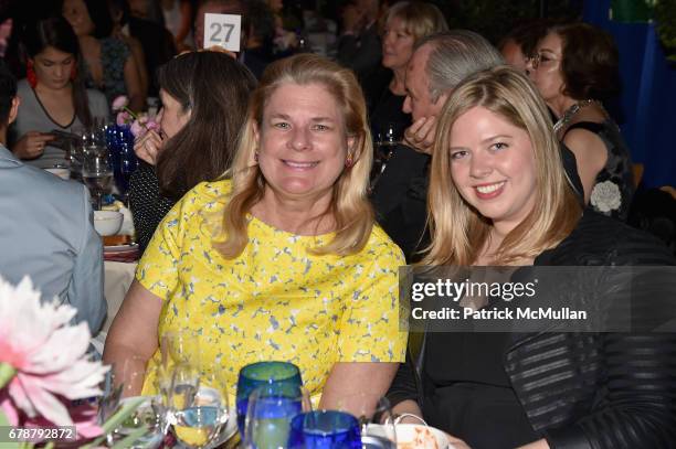 Evelyn Tompkins and Caroline Safran attend the Studio in a School 40th Anniversary Gala at Seagram Building Plaza on May 3, 2017 in New York City.