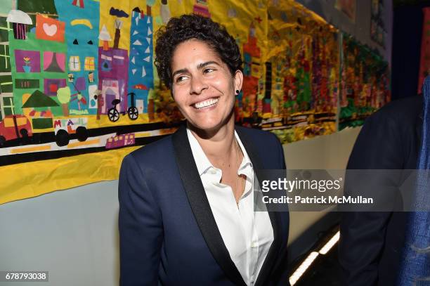 Julie Mehretu attends the Studio in a School 40th Anniversary Gala at Seagram Building Plaza on May 3, 2017 in New York City.