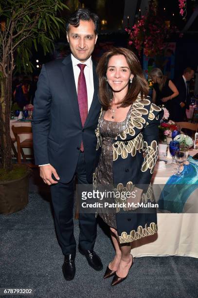 Raffiq Nathoo and Michele Nathoo attend the Studio in a School 40th Anniversary Gala at Seagram Building Plaza on May 3, 2017 in New York City.