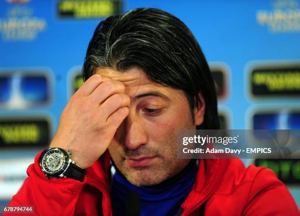 Basle's Manager Murat Yakin at the Press Conference