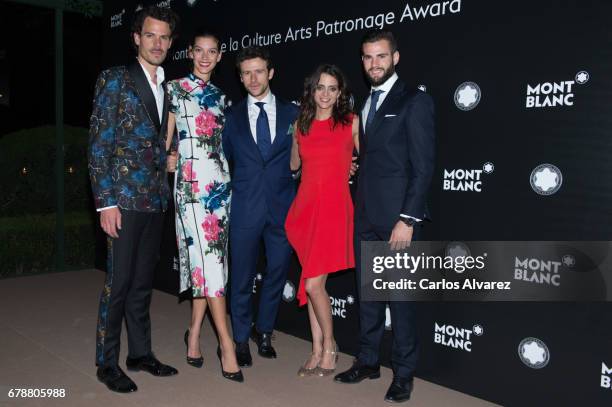 Juan Avellaneda, Marta Ortiz, Diego Martin, Macarena Gomez and Nacho Fernandez attend Montblanc de la Culture Arts Patronage Award at the Madrid...