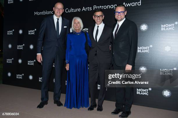 Jens Henning Koch, Soledad Lorenzo, Sam Bardaouil and Till Fellrath attend Montblanc de la Culture Arts Patronage Award at the Madrid Palacio Liria...