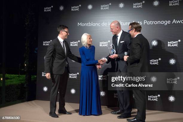 Sam Bardaouil, Soledad Lorenzo, Jens Henning Koch and Till Fellrath attend Montblanc de la Culture Arts Patronage Award At The Madrid Palacio Liria -...