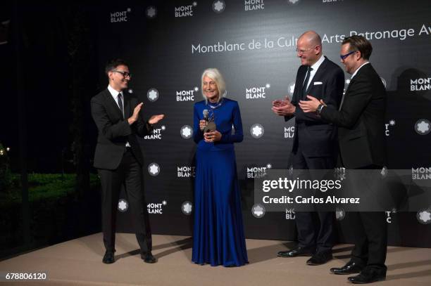 Sam Bardaouil, Soledad Lorenzo, Jens Henning Koch and Till Fellrath attend Montblanc de la Culture Arts Patronage Award At The Madrid Palacio Liria -...