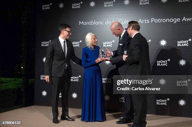 Sam Bardaouil, Soledad Lorenzo, Jens Henning Koch and Till Fellrath attend Montblanc de la Culture Arts Patronage Award At The Madrid Palacio Liria -...