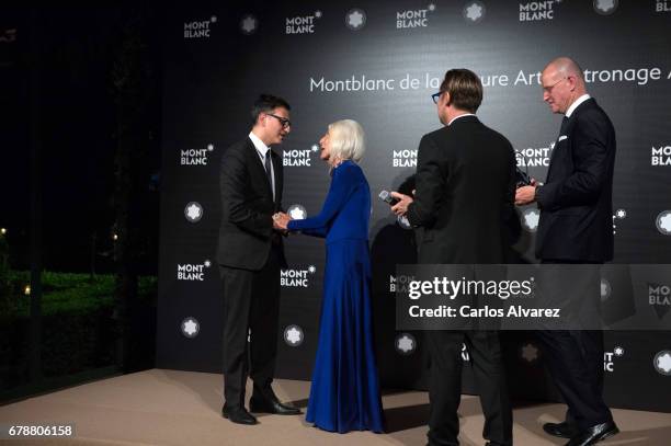 Sam Bardaouil, Soledad Lorenzo, Till Fellrath and Jens Henning Koch attend Montblanc de la Culture Arts Patronage Award At The Madrid Palacio Liria -...