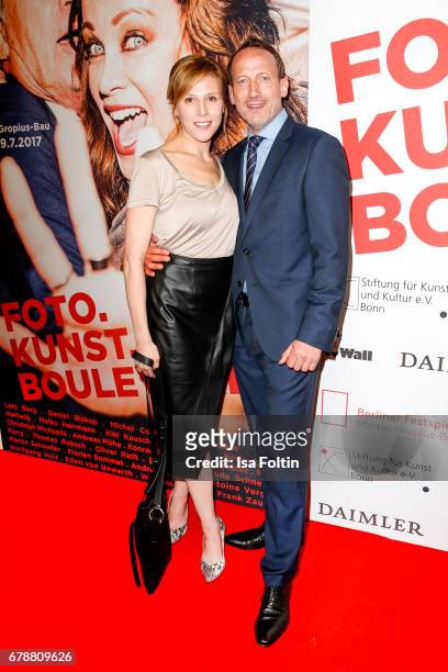 German actress Franziska Weisz and german actor Wotan Wilke Moehring attend the 'Foto.Kunst.Boulevard' opening at Martin-Gropius-Bau on May 4, 2017...