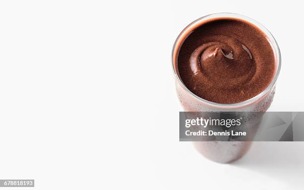 chocolate ice cream shake - chocolate smoothie stock pictures, royalty-free photos & images