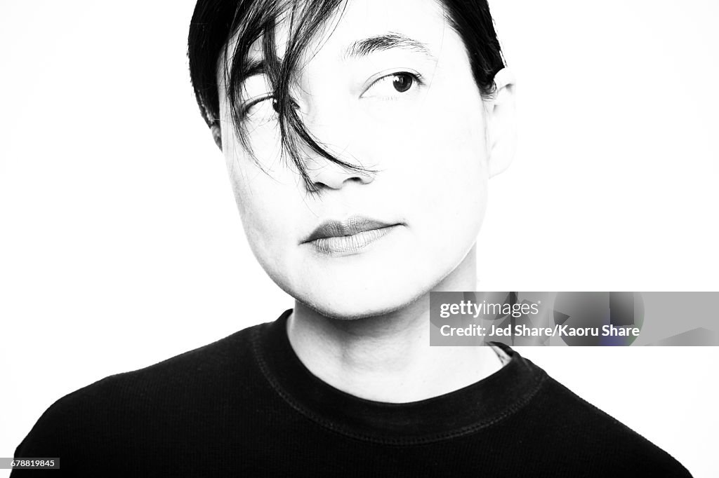 Japanese woman looking away