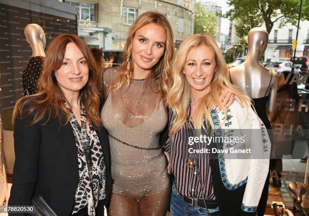 Emily Oppenheimer, Masha Markova Hanson and Jenny Halpern Prince attend the 29 Lowndes store launch on May 4, 2017 in London, England.