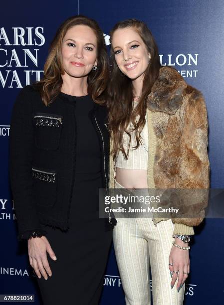 Diane Lane and her daughter Eleanor Lambert attend The Cinema Society Hosts A Screening Of Sony Pictures Classics' "Paris Can Wait" at Landmark...