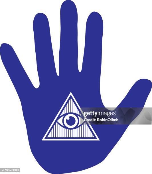 hand eye icon - rhode island vector stock illustrations