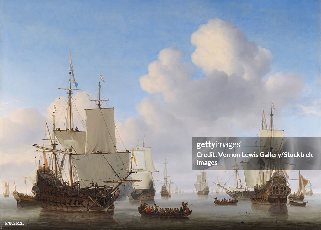 Dutch Ships in a Calm, by Willem van de Velde