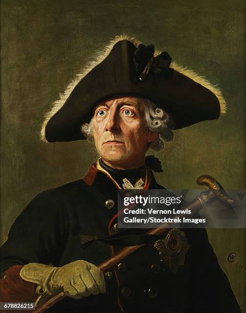 vintage painting of frederick the great of prussia. - military uniform 幅插畫檔、美工圖案、卡通及圖標