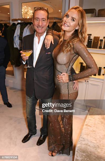 Robert Hanson and Masha Markova Hanson attend the 29 Lowndes store launch on May 4, 2017 in London, England.