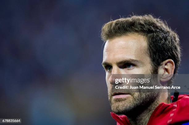 Juan Mata of Manchester United reacts during the Uefa Europa League, semi final first leg match, between Real Club Celta De Vigo and Manchester...