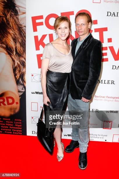 German actress Franziska Weisz and german actor Victor Schefe attend the 'Foto.Kunst.Boulevard' opening at Martin-Gropius-Bau on May 4, 2017 in...