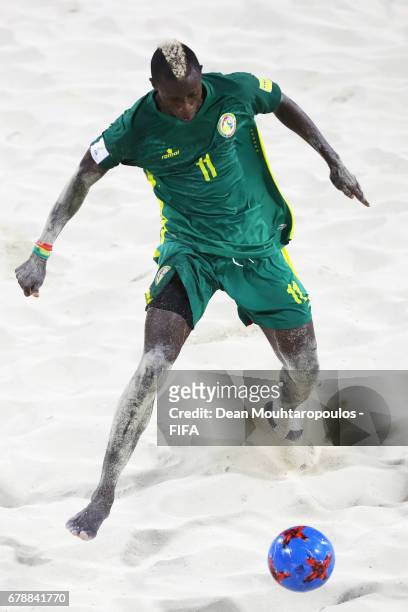 Ibrahima Balde of Senegal in action during the FIFA Beach Soccer World Cup Bahamas 2017 quarter final match between Italy and Senegal at National...