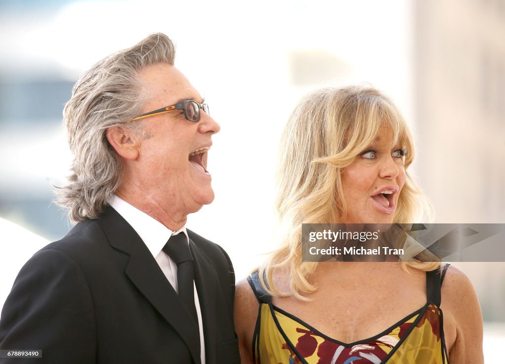 Goldie Hawn And Kurt Russell Honored With Double Star Ceremony On The Hollywood Walk Of Fame