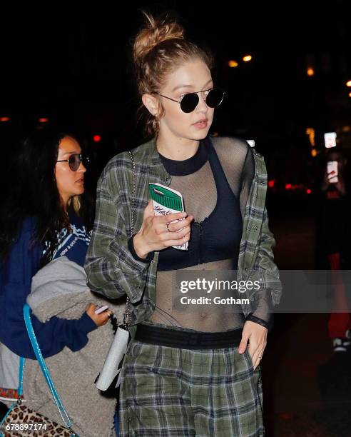 Gigi Hadid is seen on May 4, 2017 in New York City.