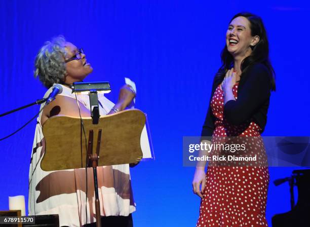 Thistle Farms Rita Childs and Honoree Fiona Whelan Prine during Love Letters: Thistle Farms Turns 20 at the Ryman Auditorium on May 3, 2017 in...