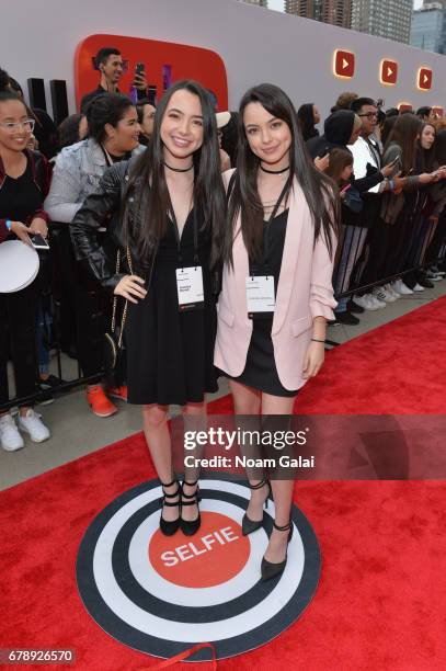 Veronica Merrell and Vanessa Merrell attend the YouTube #Brandcast presented by Google at Javits Center North on May 4, 2017 in New York City.