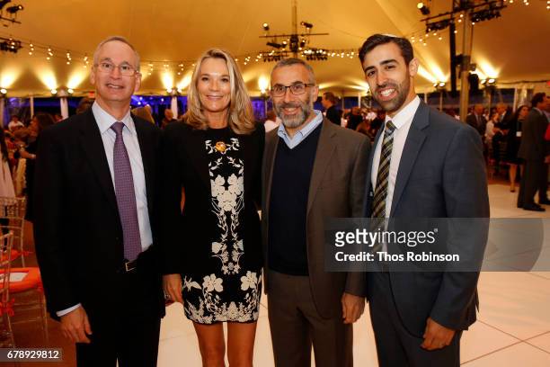 Doctor David Reich, Doctor Eva Andersson-Dubin, and Doctor David Muller attend the Mount Sinai Health System 2017 Crystal Party in Central Park...