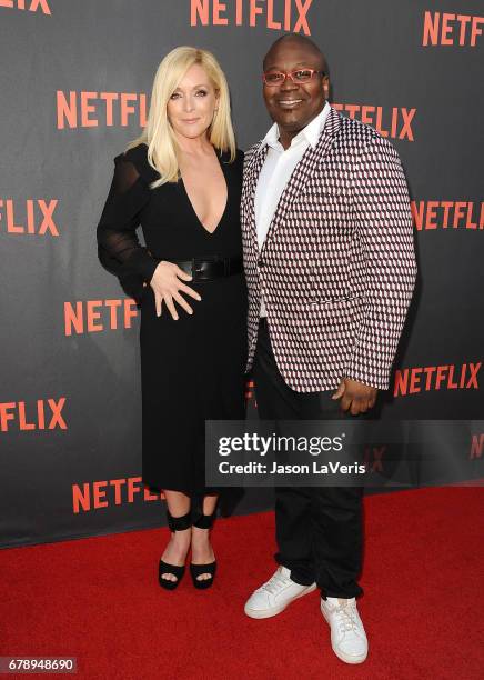 Actress Jane Krakowski and actor Tituss Burgess attend the "Unbreakable Kimmy Schmidt" For Your Consideration event at Saban Media Center on May 4,...