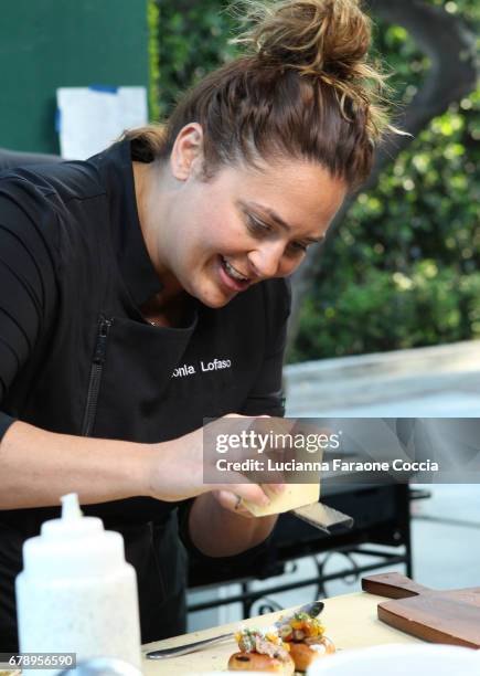 Chef Antonia Lofaso at VH1 Save The Music Foundation's "Musically Mastered Menu Los Angeles" at Lombardi House on May 4, 2017 in Los Angeles,...