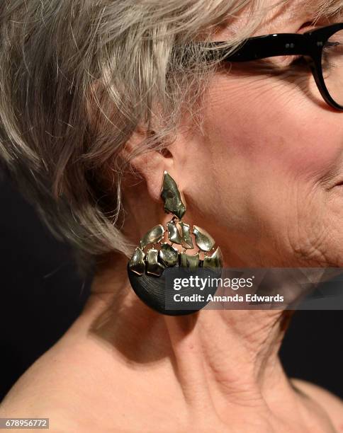 Actress Rita Moreno, earring detail, arrives at the 2017 PaleyLive LA Spring Season - An Evening With "One Day At A Time" screening and panel...