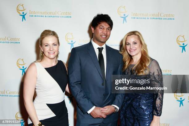 Melissa Joan Hart, Saroo Brierley and Emily Vacher attend the International Centre for Missing & Exploited Children 2017 Gala for Child Protection at...