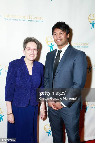 Maura Harty and Saroo Brierley attend the International Centre for Missing & Exploited Children 2017 Gala for Child Protection at Gotham Hall on May...