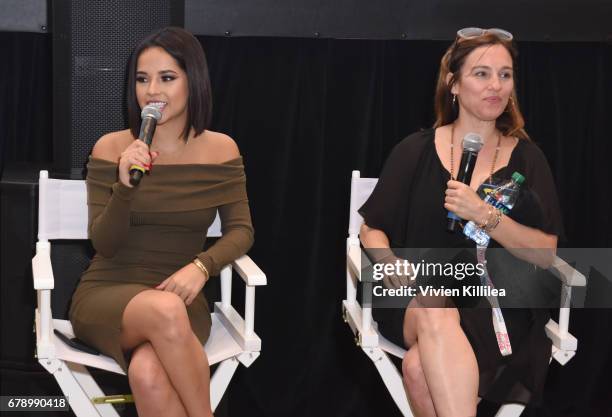 Becky G and Amy Jo Johnson attend the 3rd Annual Bentonville Film Festival on May 4, 2017 in Bentonville, Arkansas.