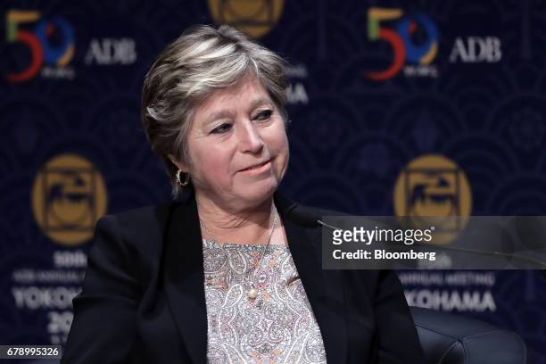 Tone Skogen, state secretary at Norway's ministry of foreign affairs, attends the 50th Asian Development Bank Annual Meeting in Yokohama, Japan, on...