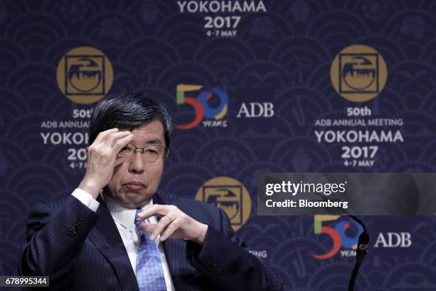 Takehiko Nakao, president of the Asian Development Bank , speaks during the 50th ADB Annual Meeting in Yokohama, Japan, on Friday, May 5, 2017. The...