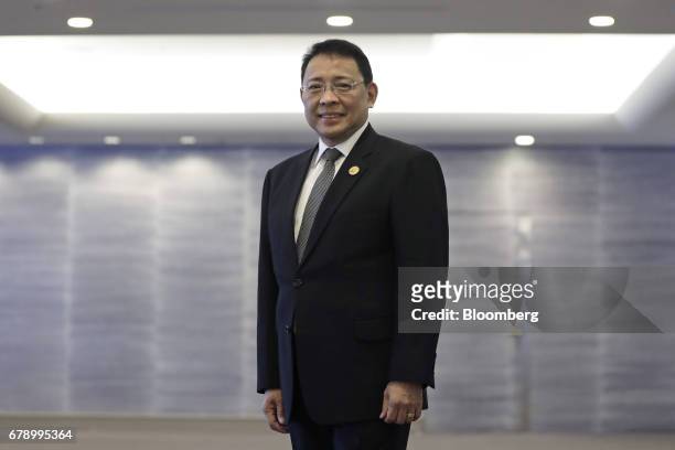 Diwa Guinigundo, deputy governor of Bangko Sentral ng Pilipinas, poses for a photograph following a Bloomberg Television interview on the sidelines...