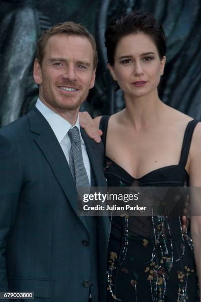 Michael Fassbender and Katherine Waterston attend the World Premiere of 'Alien: Covenant' at Odeon Leicester Square on May 4, 2017 in London, England.