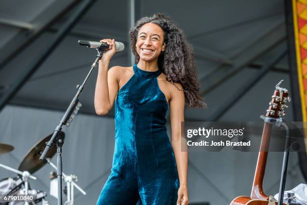 Corinne Bailey Rae performs at the New Orleans Jazz & Heritage Festival at Fair Grounds Race Course on May 4, 2017 in New Orleans, Louisiana.