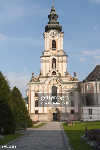 wilhering cistercian abbey and church - wilhering stock pictures, royalty-free photos & images