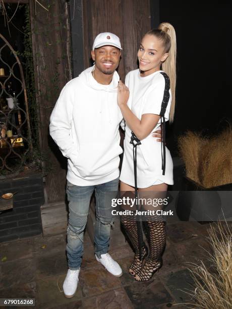 Terrence J and Jasmine Sanders attend the Roc96 x Madeworn Barney's Launch Event at Madeworn Studios on May 4, 2017 in Los Angeles, California.