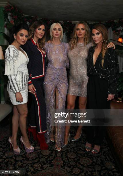 Sheetal Mafatlal, Shadi Ritchie, Amanda Cronin, Masha Markova Hanson and Victoria Baker-Harber attend the 29 Lowndes store launch after party at...